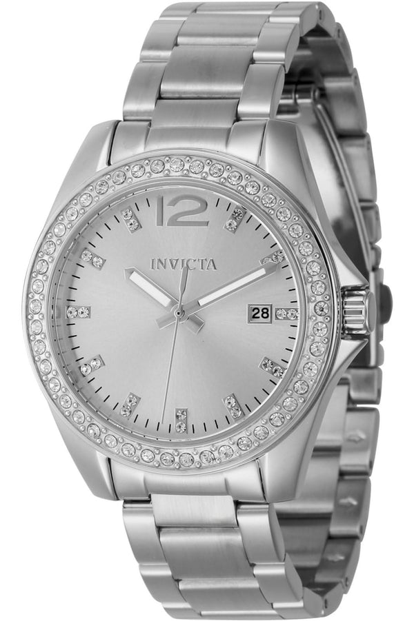 Invicta Angel Quartz Crystal Silver Dial Ladies Watch 44839