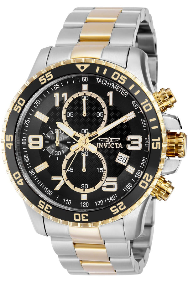 Invicta Men's Specialty 45mm Stainless Steel Gold + Steel (Black)