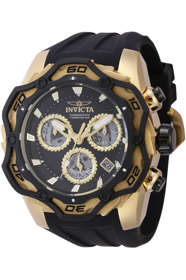 Invicta Men's Ripsaw 56mm Silicone Quartz Watch, Black (Model: 44095)