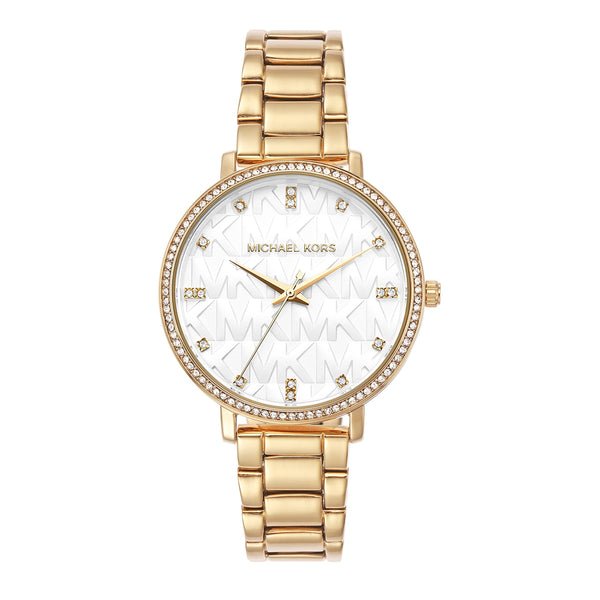 Ladies Pyper Three Hand Gold Tone Alloy Watch