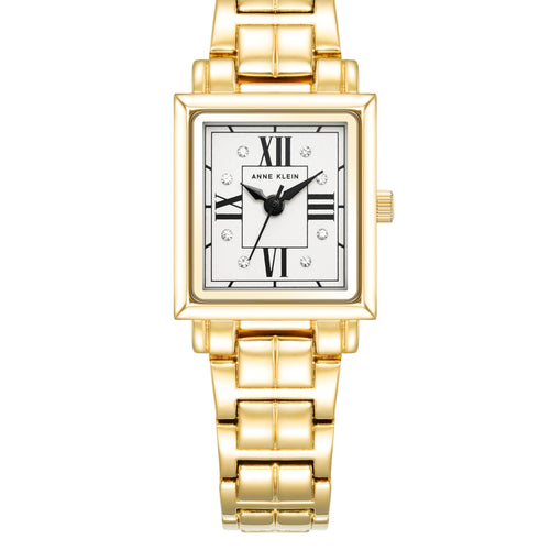 Anne Klein Women's Bracelet Watch AK/4010SVGB Gold tone Square