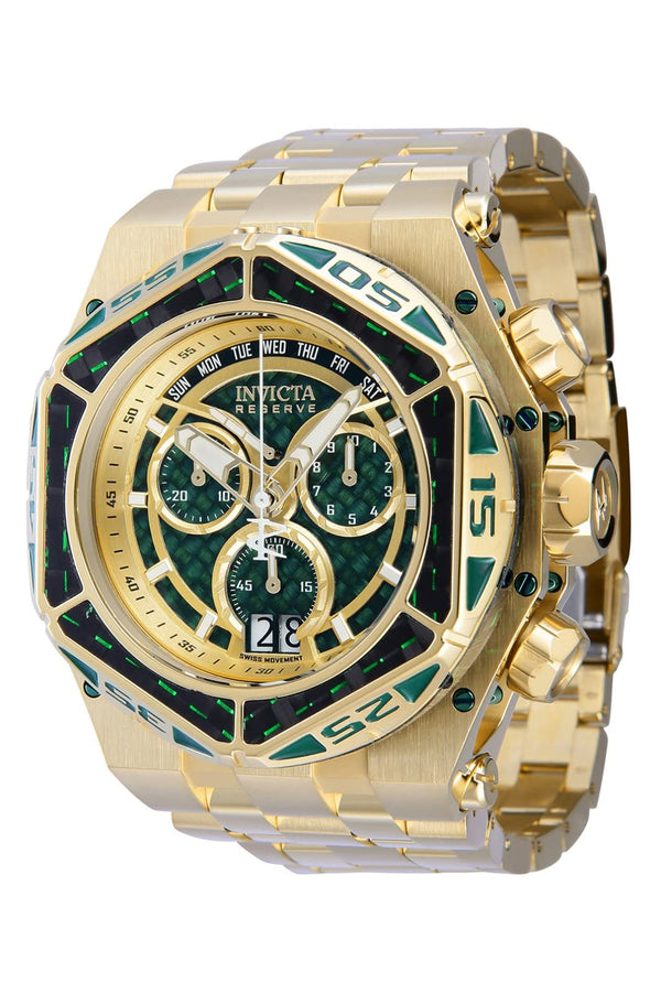 Invicta Carbon Hawk Chronograph Quartz Green Dial Men's Watch 38922