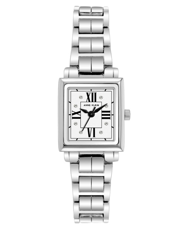 Anne Klein Women's Bracelet Watch 4011SVSV Silver tone Square