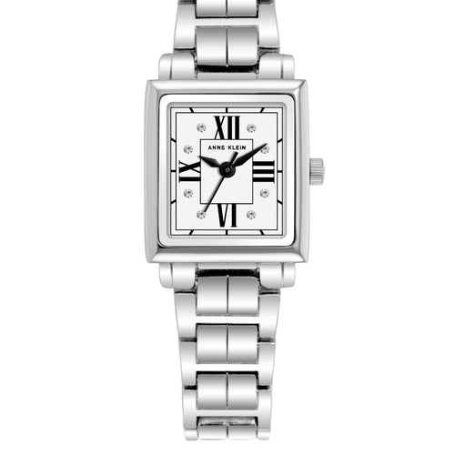 Anne Klein Women's Bracelet Watch 4011SVSV Silver tone Square