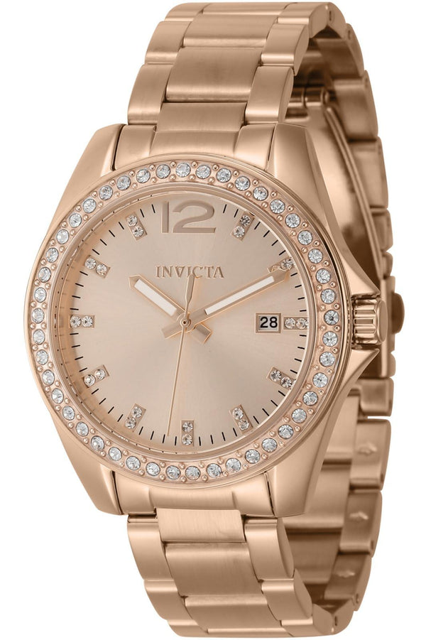 Invicta Angel Quartz Diamond Rose Gold Dial Ladies Watch 44838