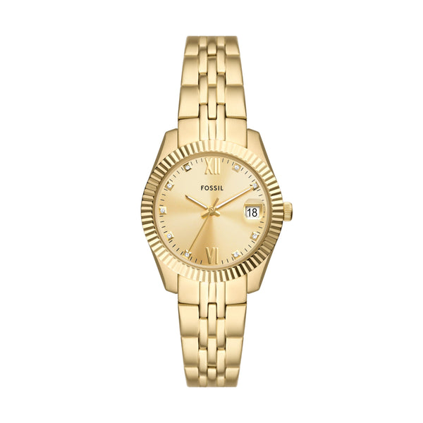 Fossil Women's Scarlette Mini Three-Hand Watch, Color: Gold/Gold (Model: ES5338)