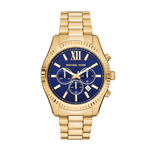 Michael Kors Lexington Chronograph Gold-Tone Steel Men's Watch (Model: MK9153)