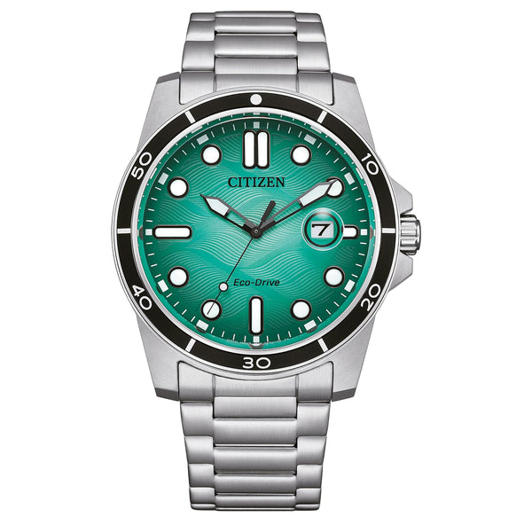 Citizen Marine 1810 Eco-Drive Turquoise Dial Men's Watch AW1816-89L