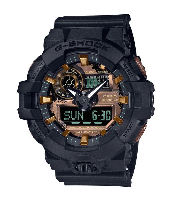 Casio G-Shock Quartz Rose Gold GA-700RC-1A Men's Watch "Rusted Iron"