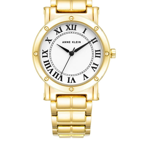 Anne Klein Women's Bracelet Watch AK/4014WTGB Gold tone roman Numeral