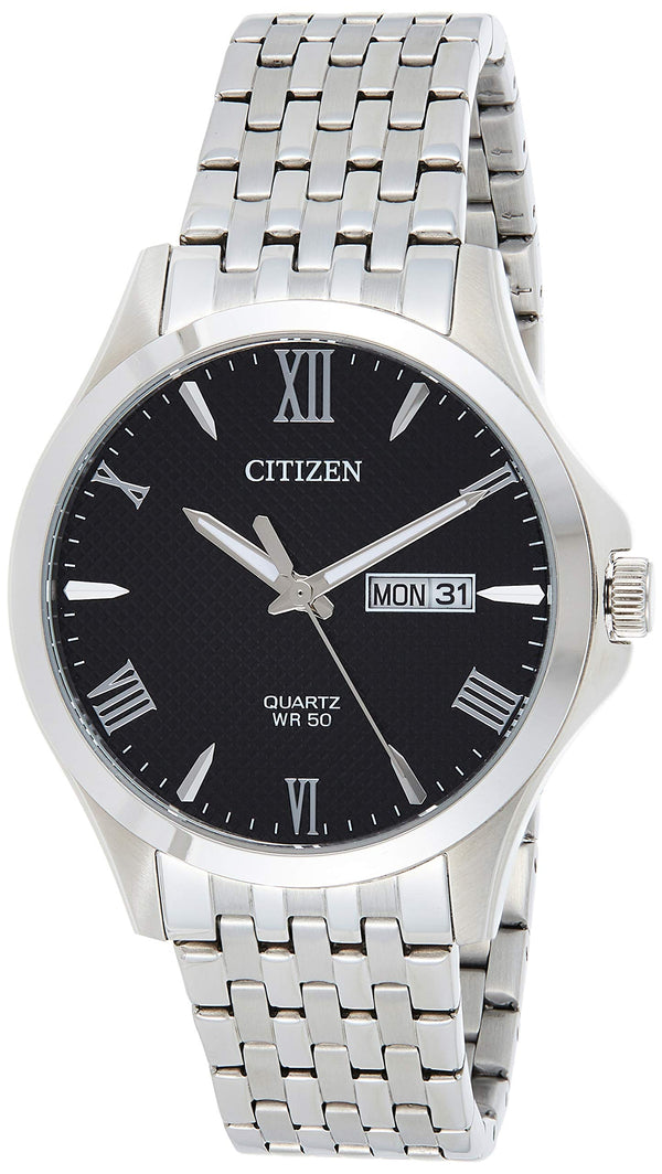 Citizen Quartz Black Dial Stainless Steel Men's Watch BF2020-51E