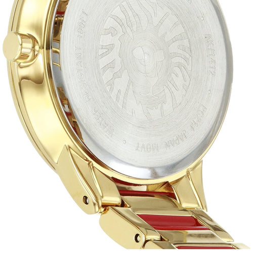 Anne Klein Women's Resin Bracelet Watch Red with Gold AK/1412RDGB