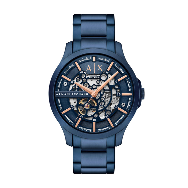 A|X ARMANI EXCHANGE Men's Automatic Blue Stainless Steel Watch (Model: AX2457)