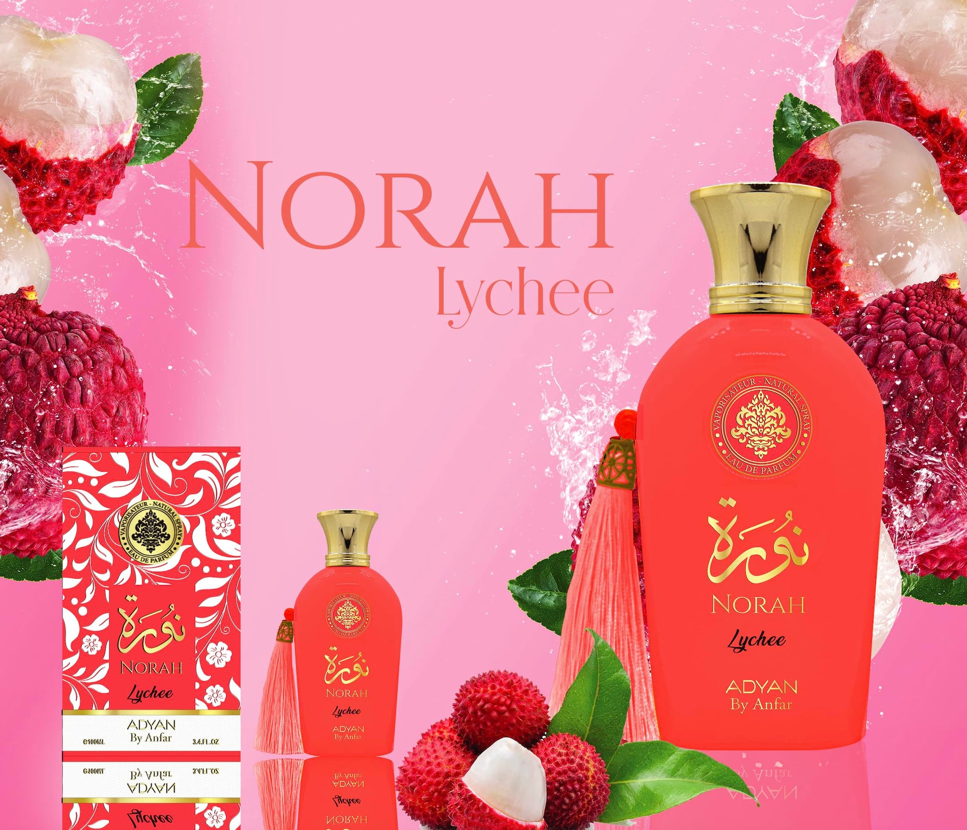 Adyan Lychee Eau De Parfum For Women 100Ml 3.4Oz - From Dubai