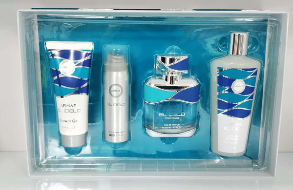 Armaf El Cielo 4 Piece Gift Set Men EDP + Body Spray + Shower Gel + Shampoo