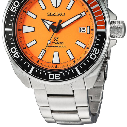 Seiko Men's SRPC07 Prospex Divers Watch Automatic ORANGE Samurai Rare