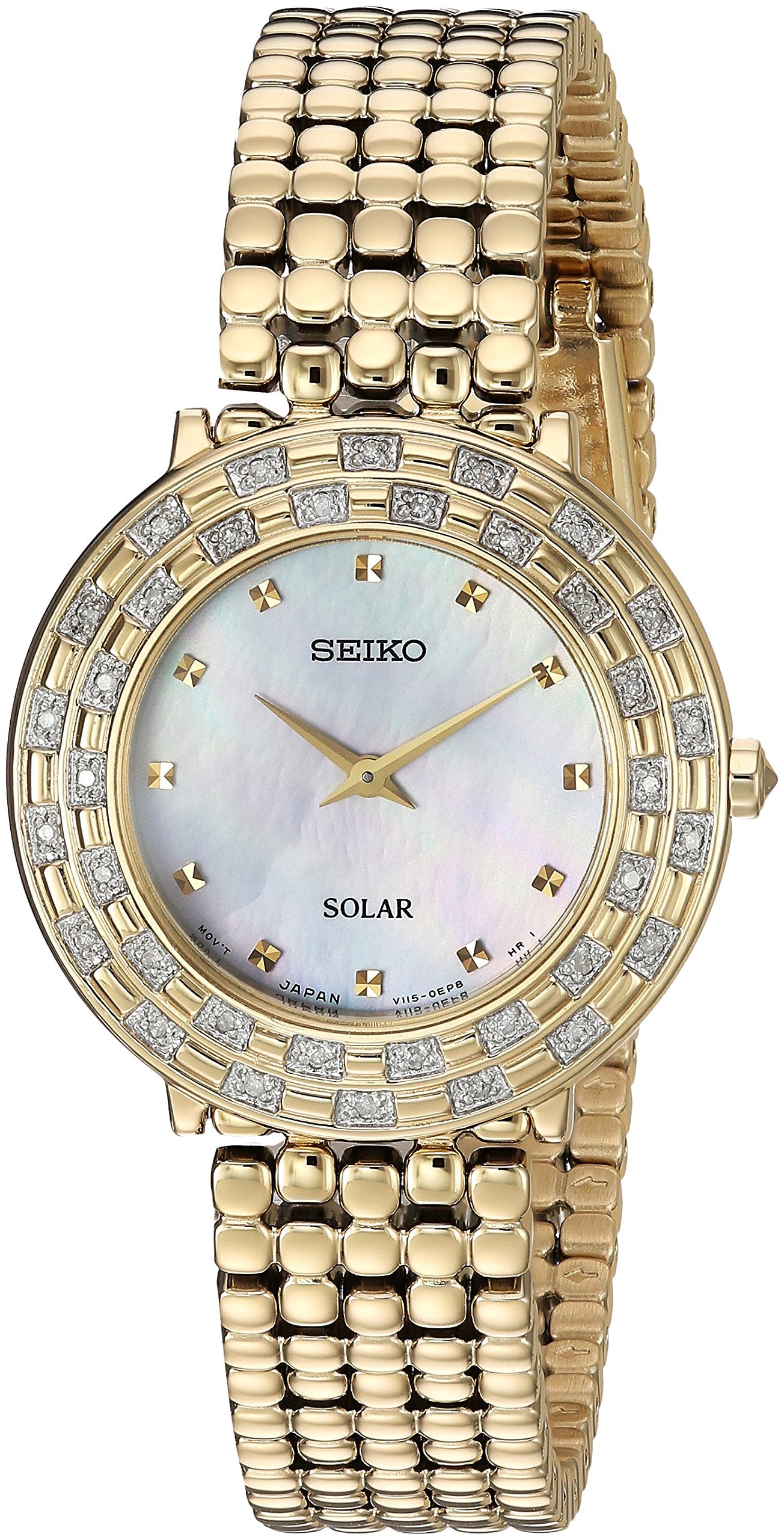 Seiko Women's SUP374 TRESSIA Analog Display Japanese Quartz Gold Watch