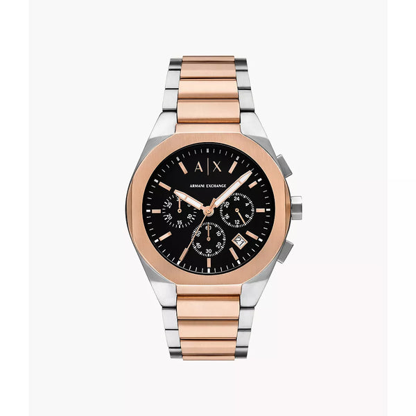 Armani Exchange Men's Chronograph Two-Tone Stainless Steel Watch - Rose Gold / Silver