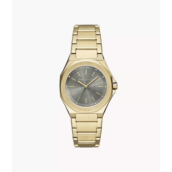 Armani Exchange Women's Three-Hand Gold-Tone Stainless Steel Watch - Gold