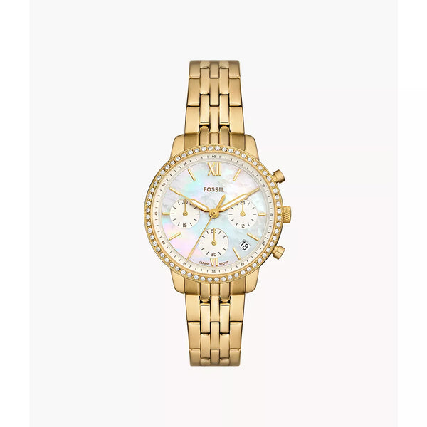 Fossil Women's Neutra Chronograph Gold-Tone ES5358 Steel Watch - Gold