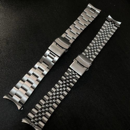 22MM Steel Bracelet Watch Band Curved Jubilee Oyster fits Seiko SKX007 SKX009