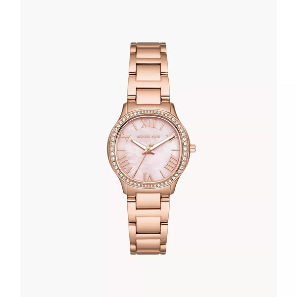 Michael Kors Women's Sage Three-Hand Rose Gold-Tone Stainless Steel Watch - Rose Gold