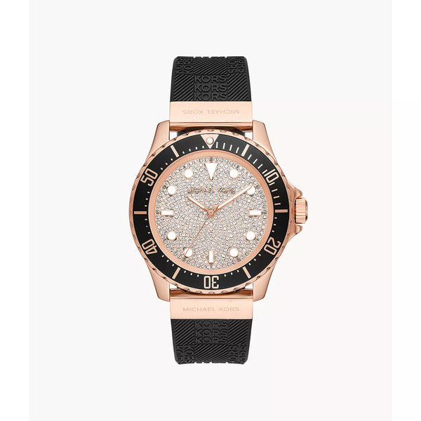 Michael Kors MK7358 - Everest Three-Hand (Black) Watches Rose Gold