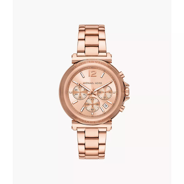 Michael Kors Women's Maren Chronograph Rose Gold-Tone Stainless Steel Watch - Rose Gold