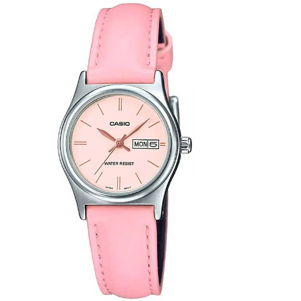 CASIO Retro LTP-V006L-4BUDF PINK LEATHER WOMEN'S WATCH