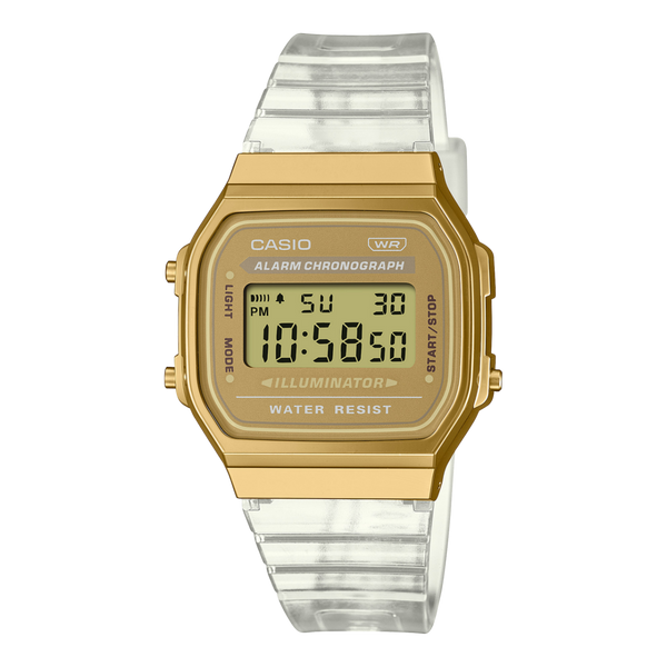 Casio Vintage A168XESG-9A Translucent Resin Digital Quartz Casual Unisex's Watch