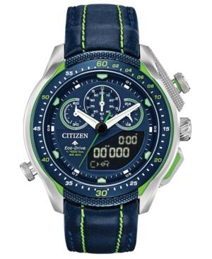 Citizen Eco-Drive Analog-Digital Chronograph Promaster Leather Watch JW0138-08L