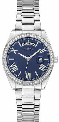 Guess Luna GW0307L1 Womens Quartz Watch Blue dial with Stones Roman numerals