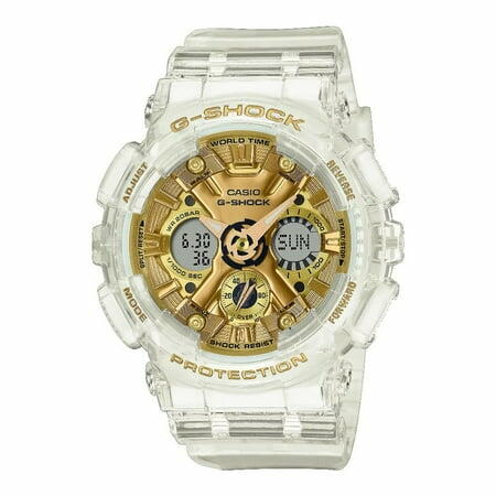 Casio GMAS120SG-7A Women s G-Shock Gold and Grey Dial Strap Watch