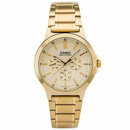 Casio Multi-Dial Stainless Steel Men's Watch MTP-V300G-9AV - Gold Tone