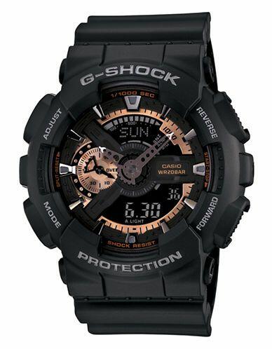 G-Shock X-Large Mens Watch GA110RG-1 Black Rose Gold Digital Watch