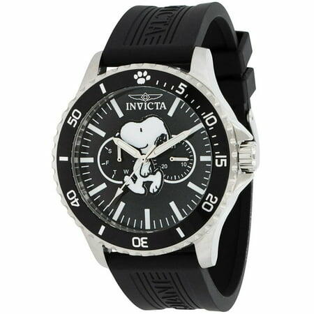 Invicta 38644 Men s Character Collection Snoopy Black Strap Watch