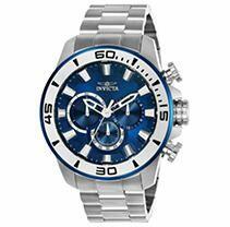 Invicta Men s Pro Diver 22586 Silver-Steel Japanese Chronograph Diving Watch