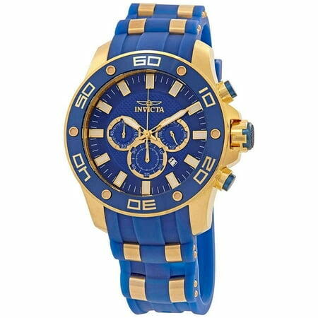 Invicta Pro Diver Chronograph Blue Dial Blue Silicone Men s Watch 26087