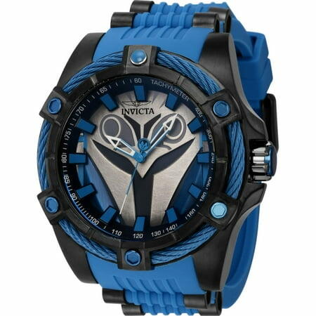 Invicta 41320 Men s Star Wars Bo Katan Blue Rubber Strap Watch