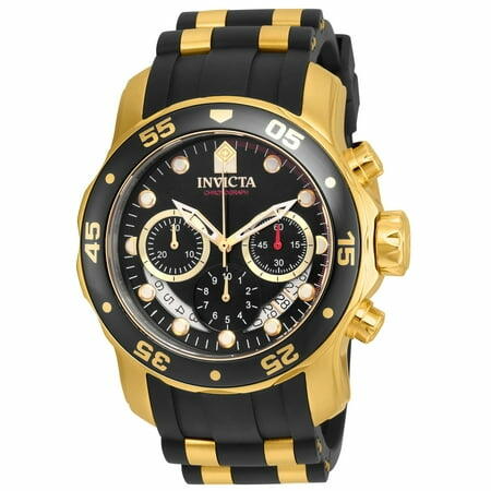 Invicta Men s 21928 Pro Diver Collection Chronograph Black Polyurethane Watch