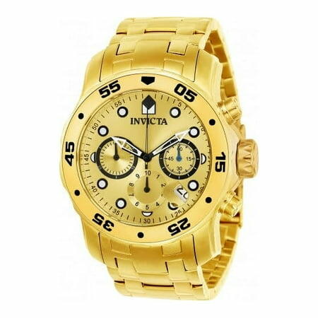 Invicta Men s 21924 Pro Diver Quartz Multifunction Gold Dial Watch