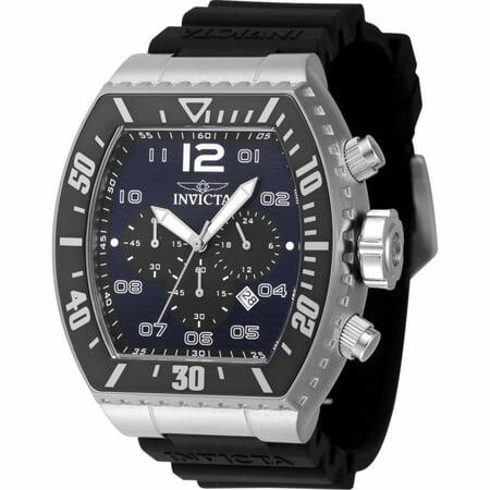 Invicta 47281 Men s Pro Diver Blue  Black Dial Strap Chrono Watch