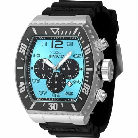 Invicta 47284 Men s Pro Diver Light Blue  Black Dial Chrono Watch