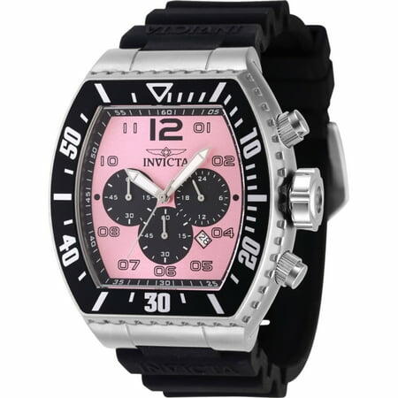 Invicta 47286 Men s Pro Diver Pink  Black Dial Chronograph Watch