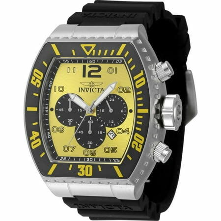 Invicta 47287 Men s Pro Diver Yellow  Black Dial Chronograph Watch