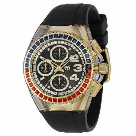 Technomarine Cruise Glitz Chronograph Quartz Black Dial Papsi Bezel Ladies Watch TM-121047