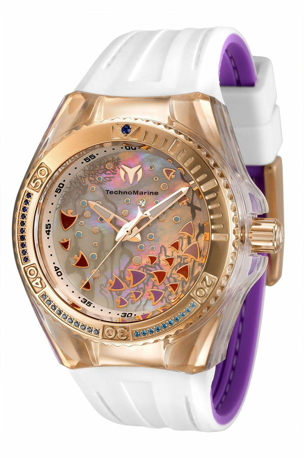 Technomarine Women's Cruise Dream Stainless Steel Quartz Watch with Silicone Strap, White, 26 (Model: TM-119021)
