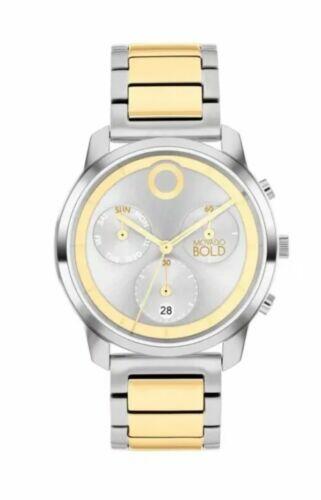 Brand New Movado Bold Element Men’s Two Tone 42mm Chronograph Watch 3601022