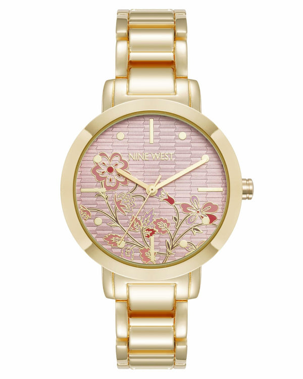 Nine West Women's Floral Dial Bracelet Watch