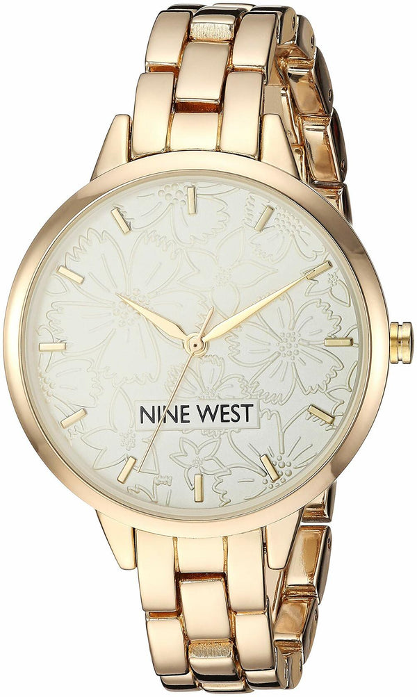 Nine West Women's NW/2226CHGP Gold-Tone Bracelet Watch